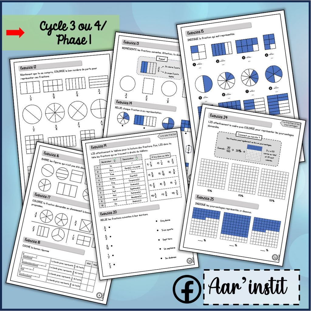 Syllabus phase 1 - Chapitres 13 & 14 - Les fractions