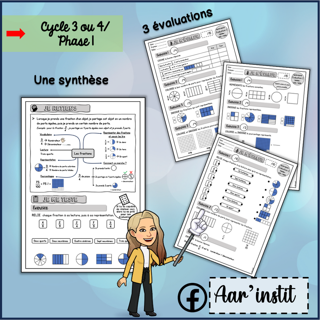 Syllabus phase 1 - Chapitres 13 & 14 - Les fractions