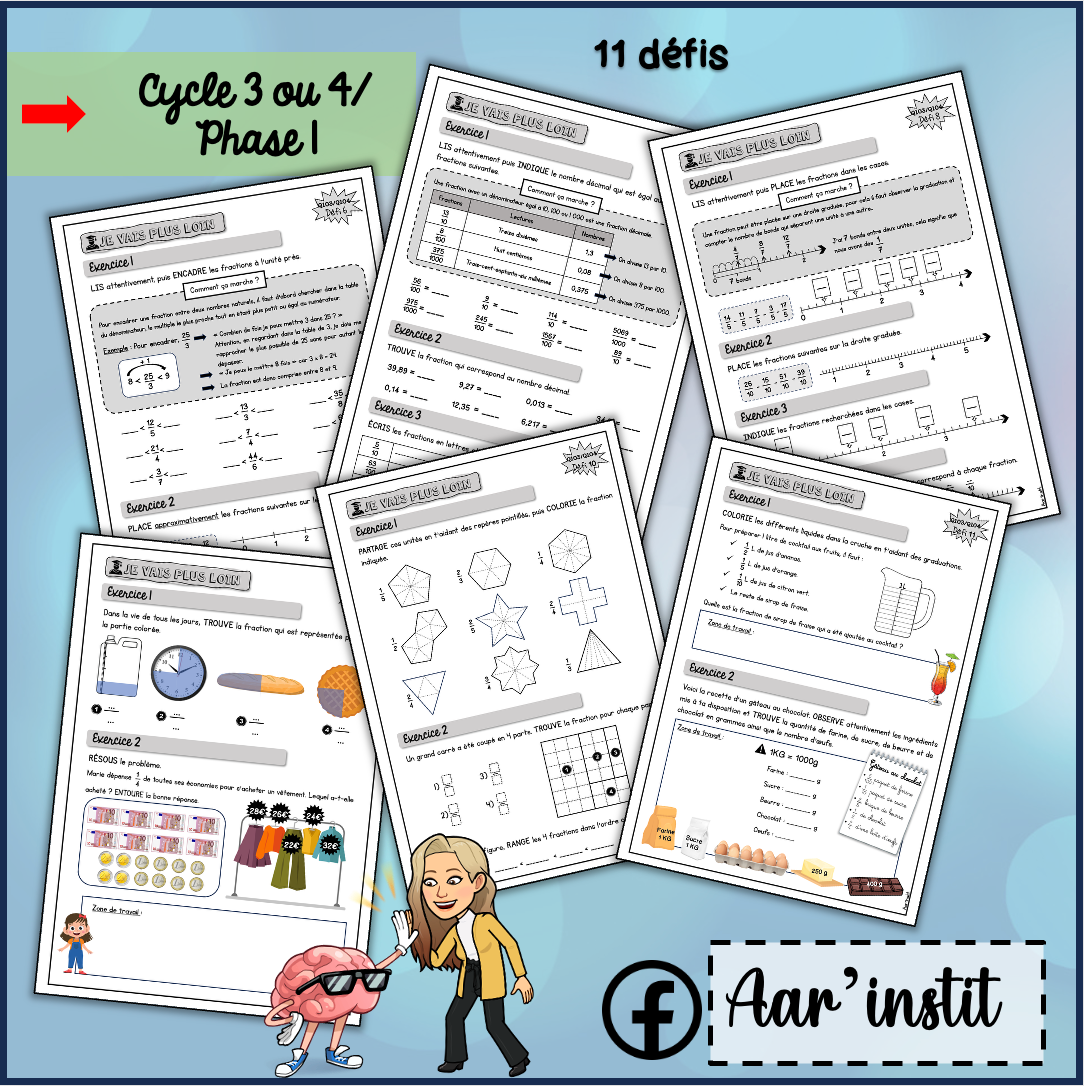 Syllabus phase 1 - Chapitres 13 & 14 - Les fractions