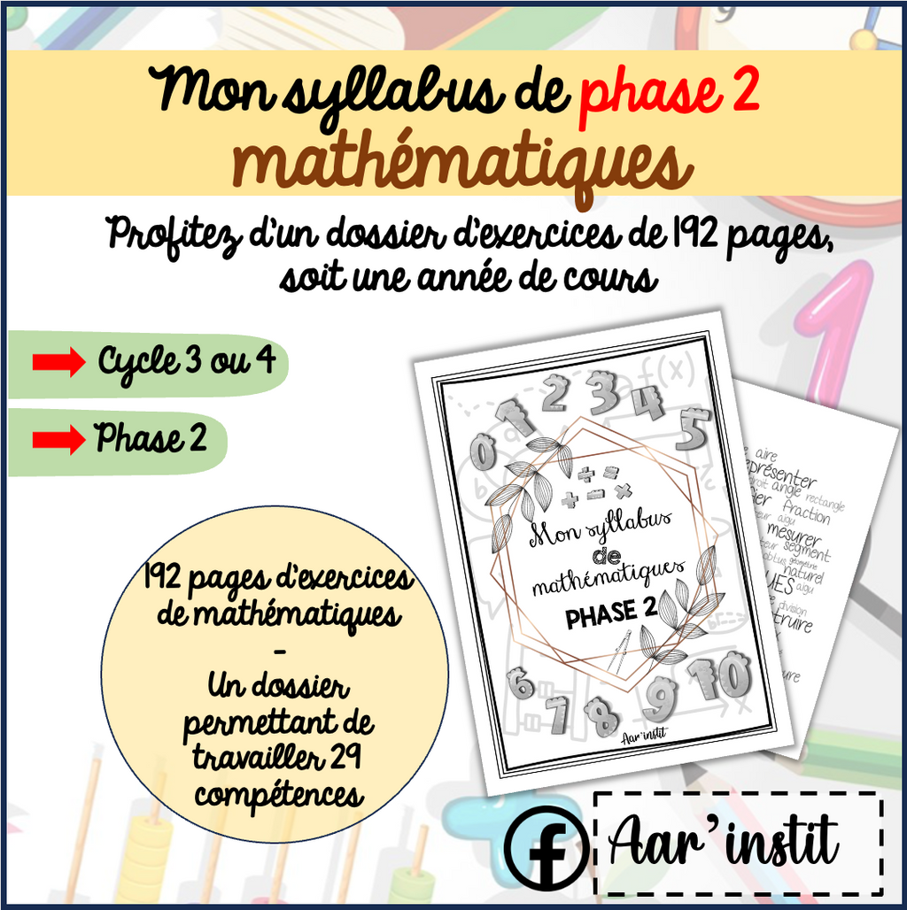 Syllabus de mathématiques phase 2