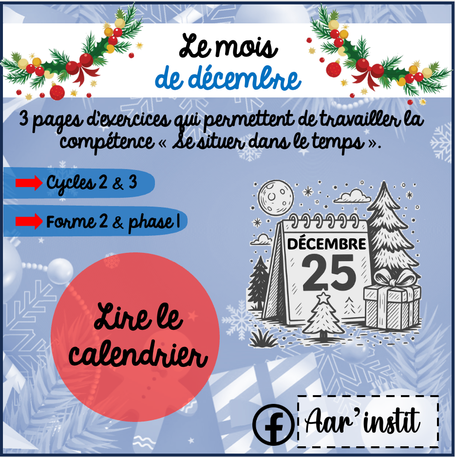 Lire le calendrier - Décembre