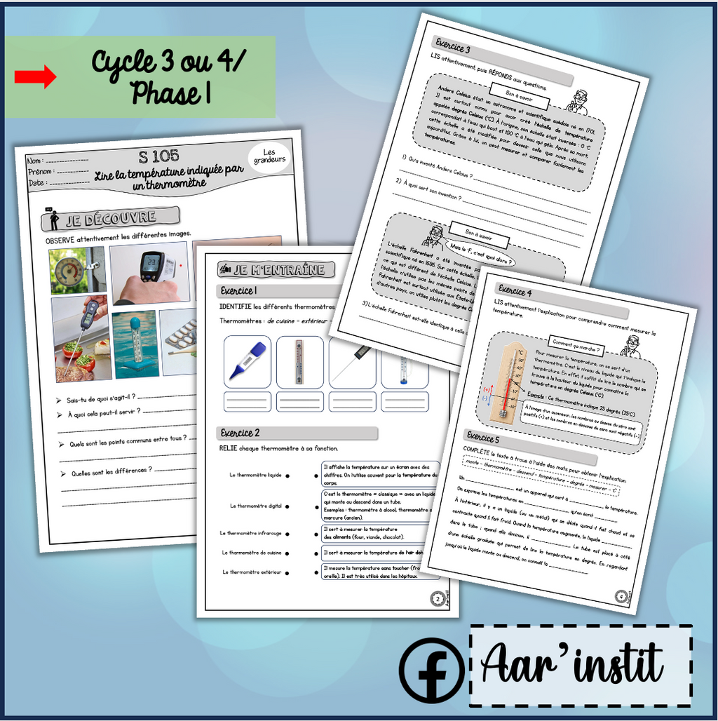 Syllabus phase 1 - Chapitre 33 - Les températures