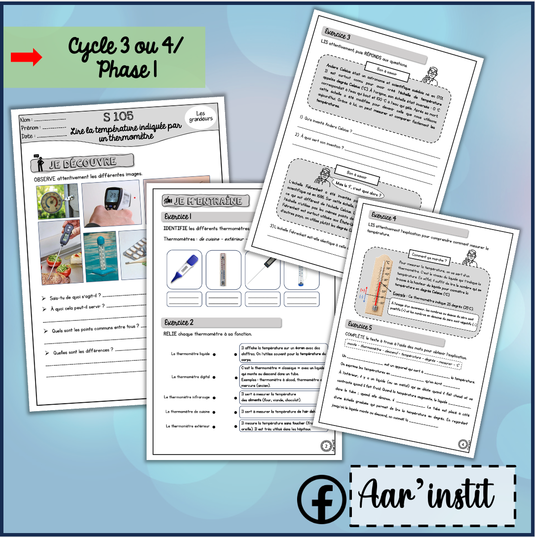 Syllabus phase 1 - Chapitre 33 - Les températures