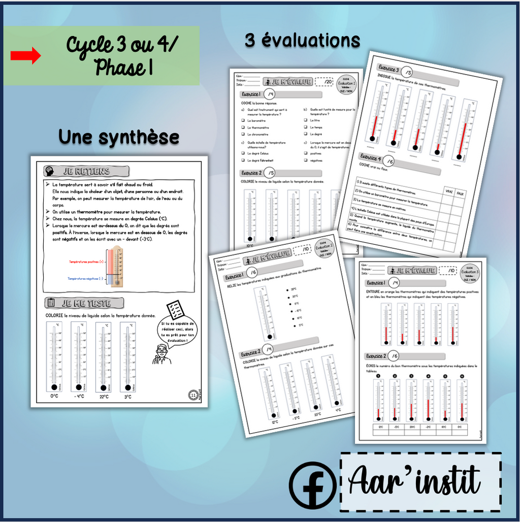 Syllabus phase 1 - Chapitre 33 - Les températures