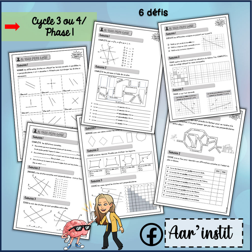Syllabus phase 1 - Chapitres 18 & 19 - Les différents types de droites