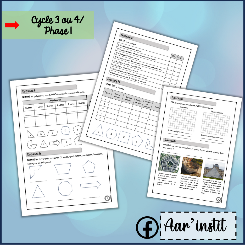 Syllabus phase 1 - Chapitre 22 bis - Les polygones et non-polygones