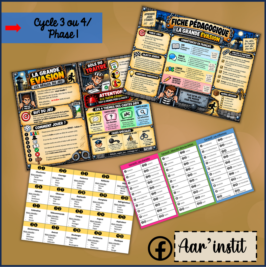 La grande évasion - jeu de français