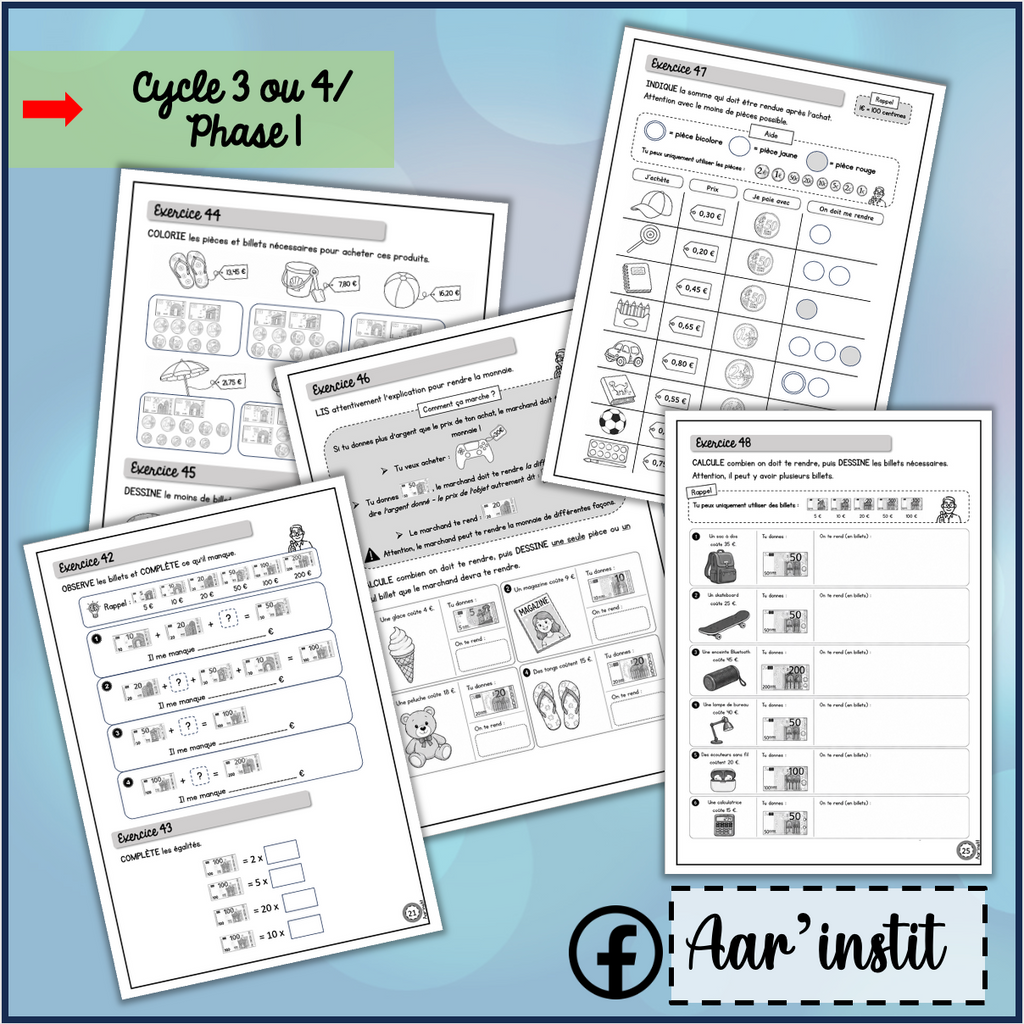 Syllabus phase 1 - Chapitre 32 - La monnaie